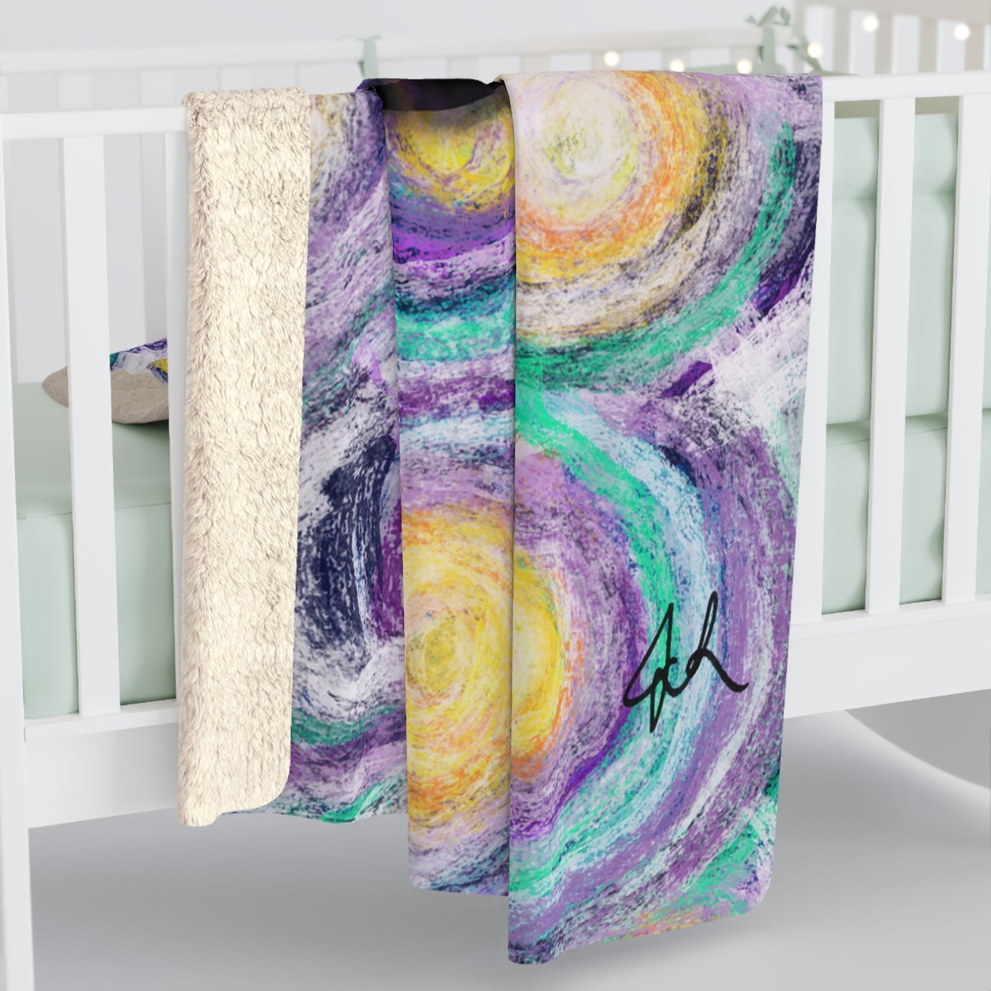 Starry 'Sweetems Night' Sherpa Blanket