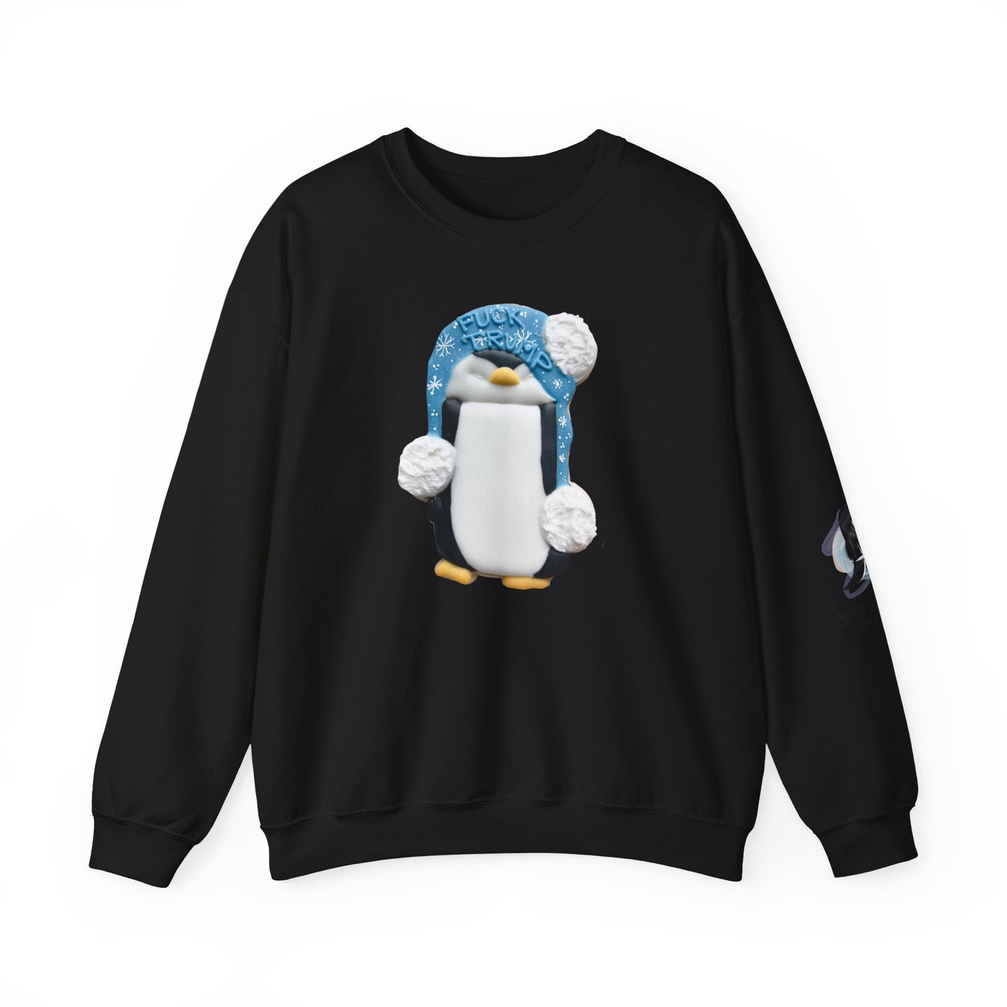 Anti‑Trump Penguin Resistance Sweatshirt — 'Fuck Trump' Political Crewneck