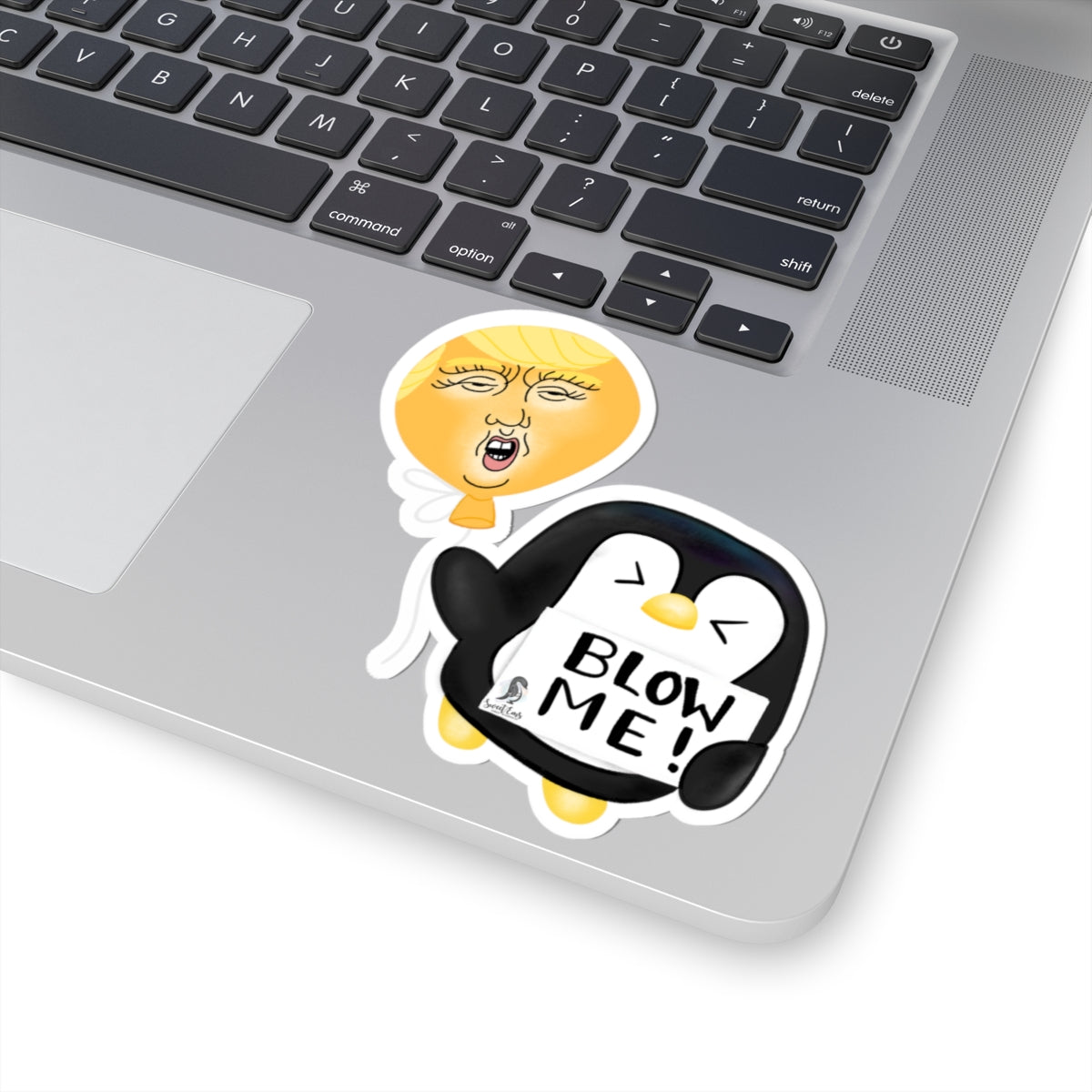 Blow Me Bubba FDT Penguin Illustrated Kiss-Cut Sticker