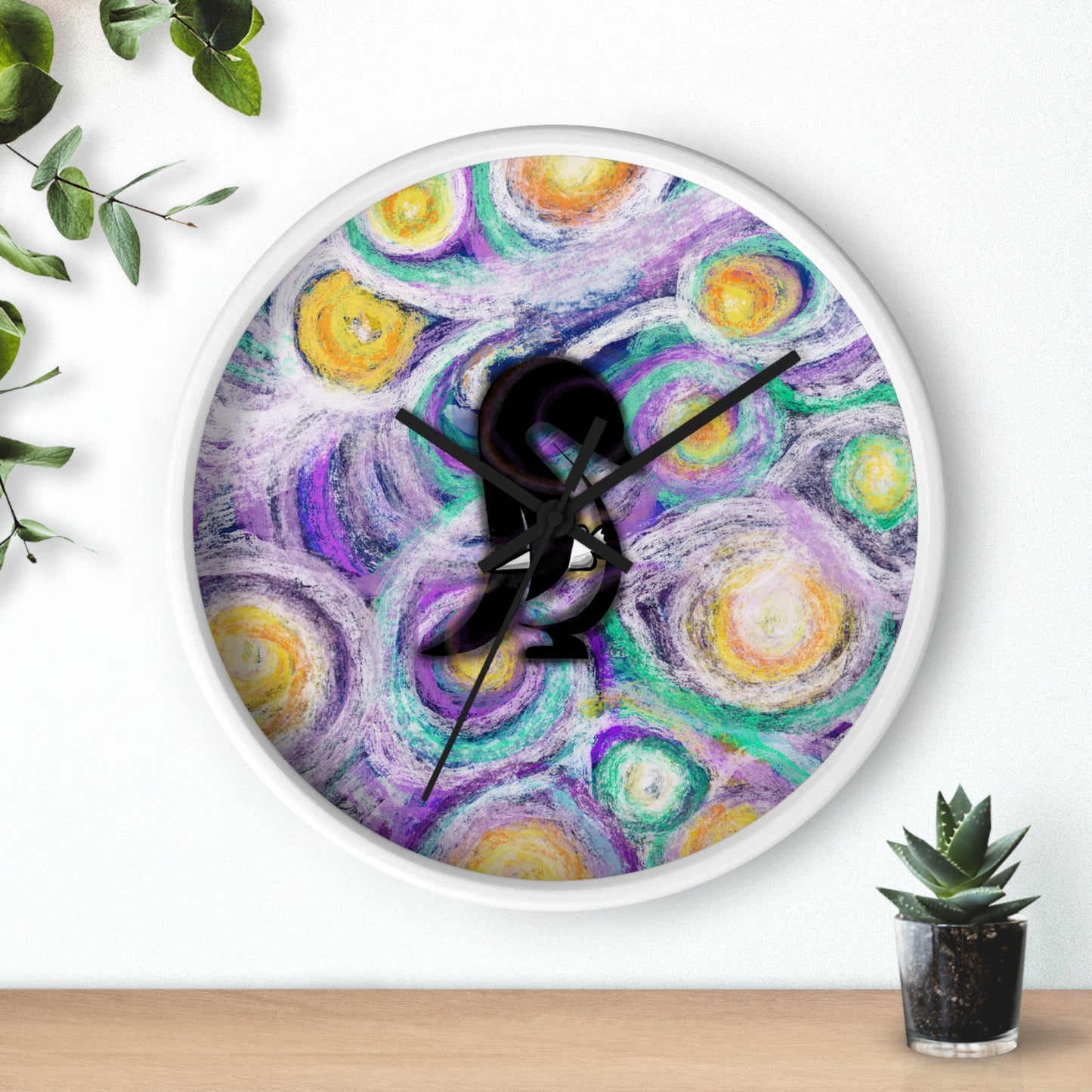 Starry Night–Style Sweetems Night Wall Clock