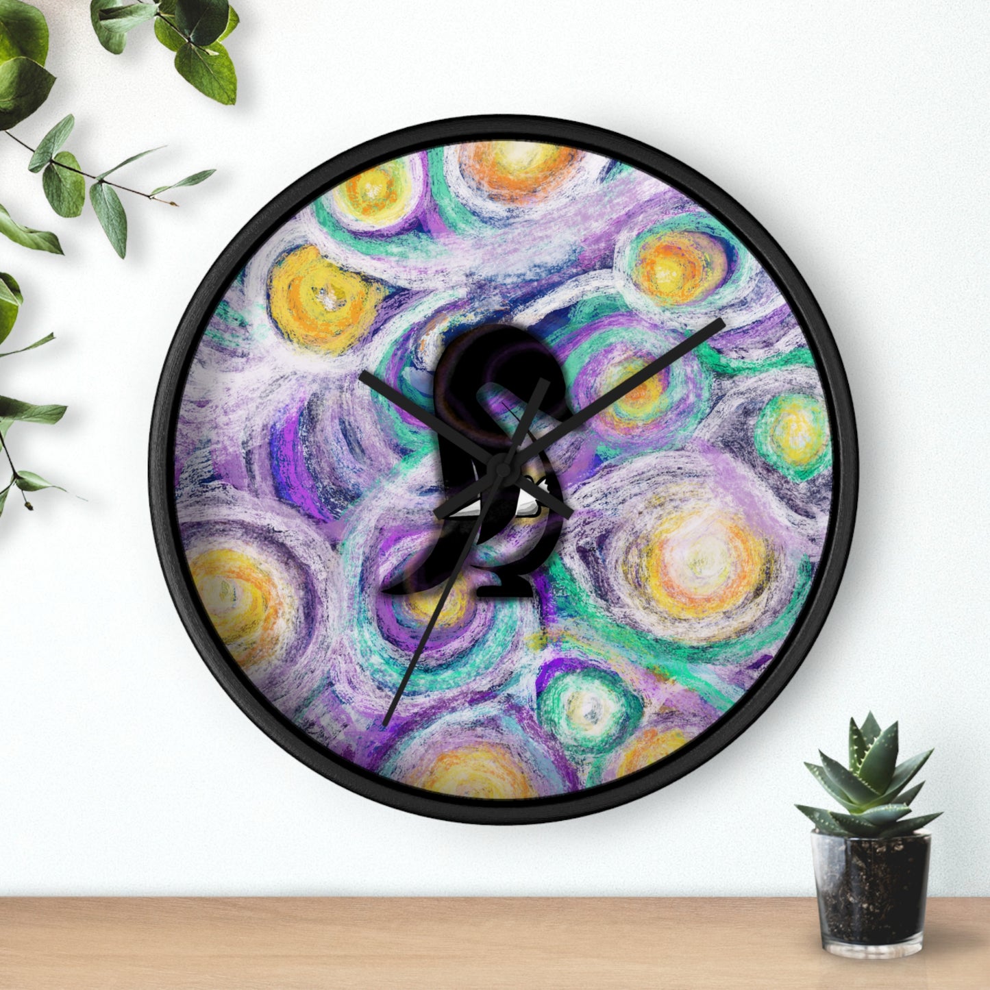 Starry Night–Style Sweetems Night Wall Clock