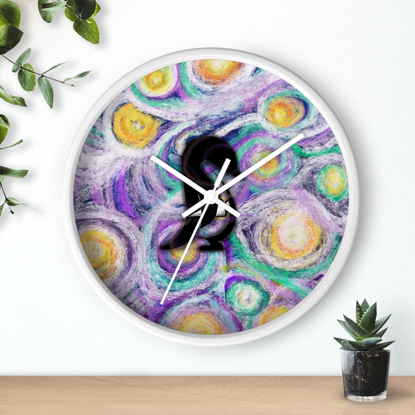 Starry Night–Style Sweetems Night Wall Clock