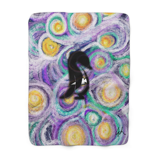 Starry 'Sweetems Night' Sherpa Blanket