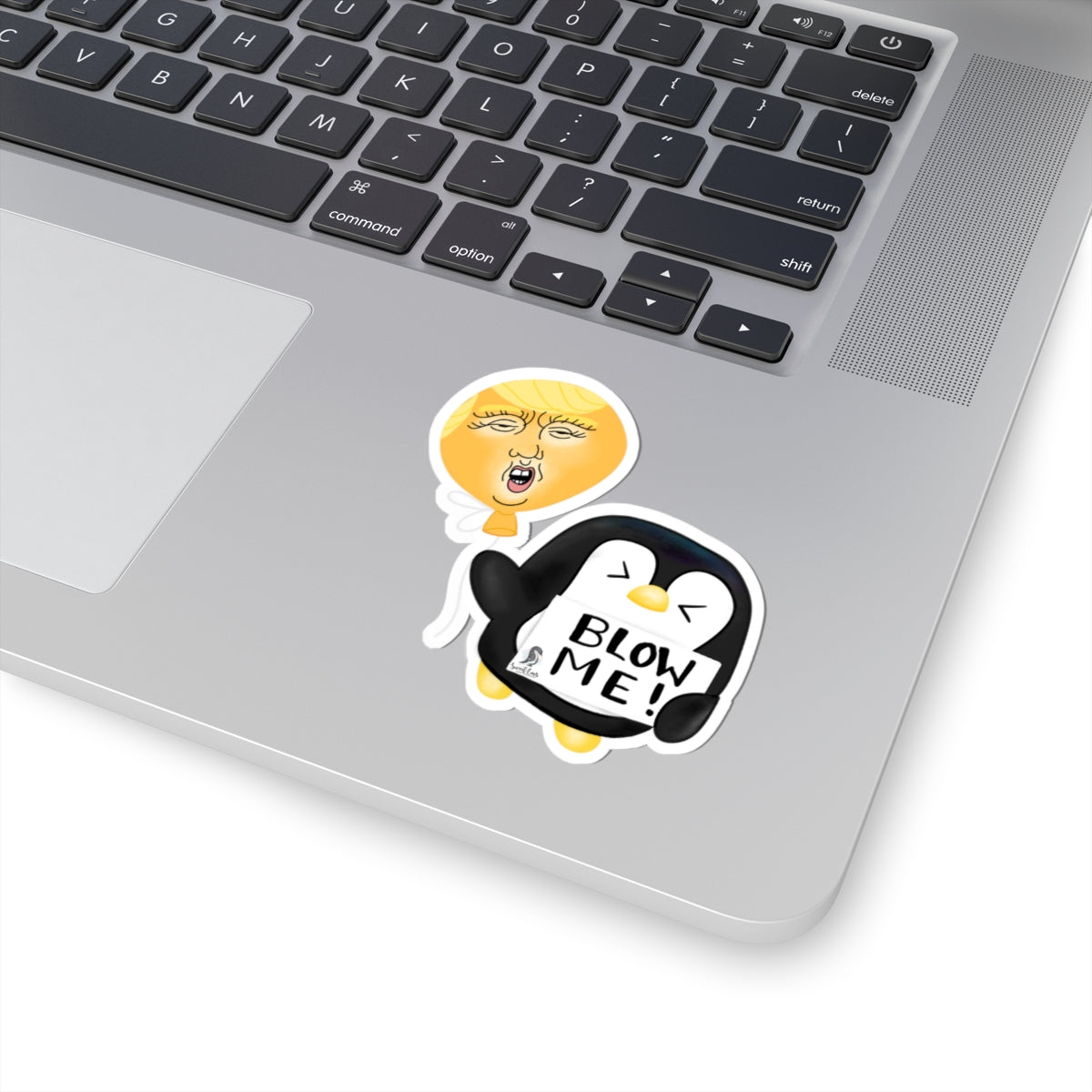 Blow Me Bubba FDT Penguin Illustrated Kiss-Cut Sticker