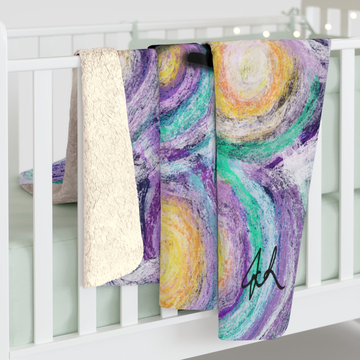 Starry 'Sweetems Night' Sherpa Blanket