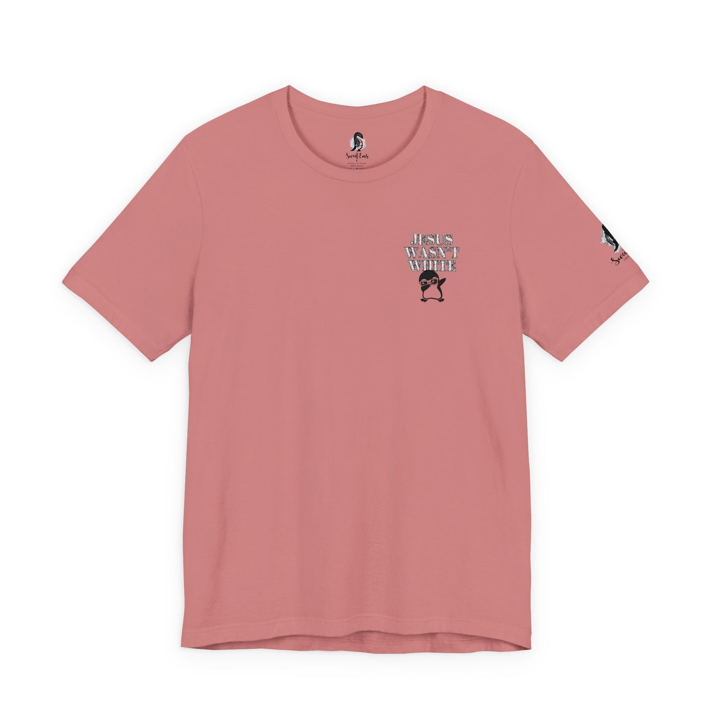 Jesus Wasn’t White — Embroidered Penguin Tee