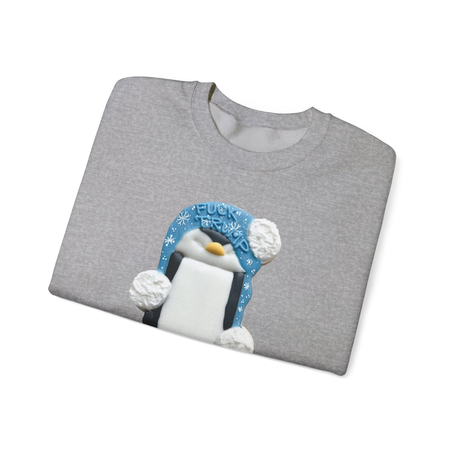 Anti‑Trump Penguin Resistance Sweatshirt — 'Fuck Trump' Political Crewneck