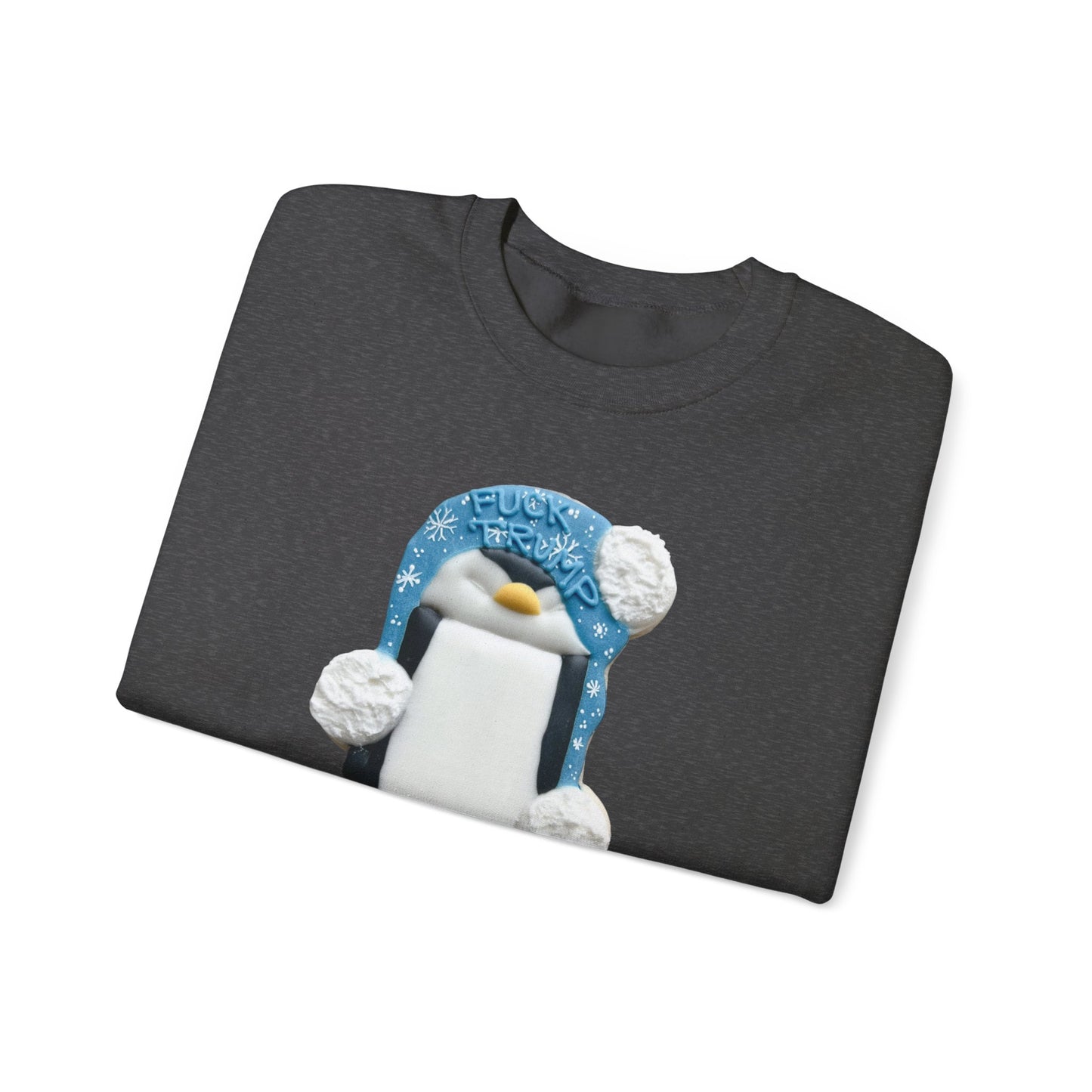 Anti‑Trump Penguin Resistance Sweatshirt — 'Fuck Trump' Political Crewneck