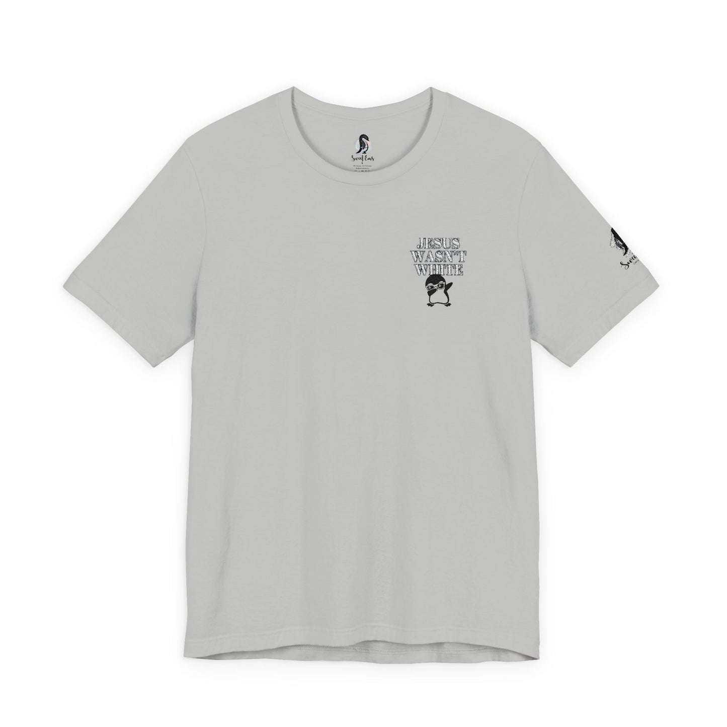 Jesus Wasn’t White — Embroidered Penguin Tee