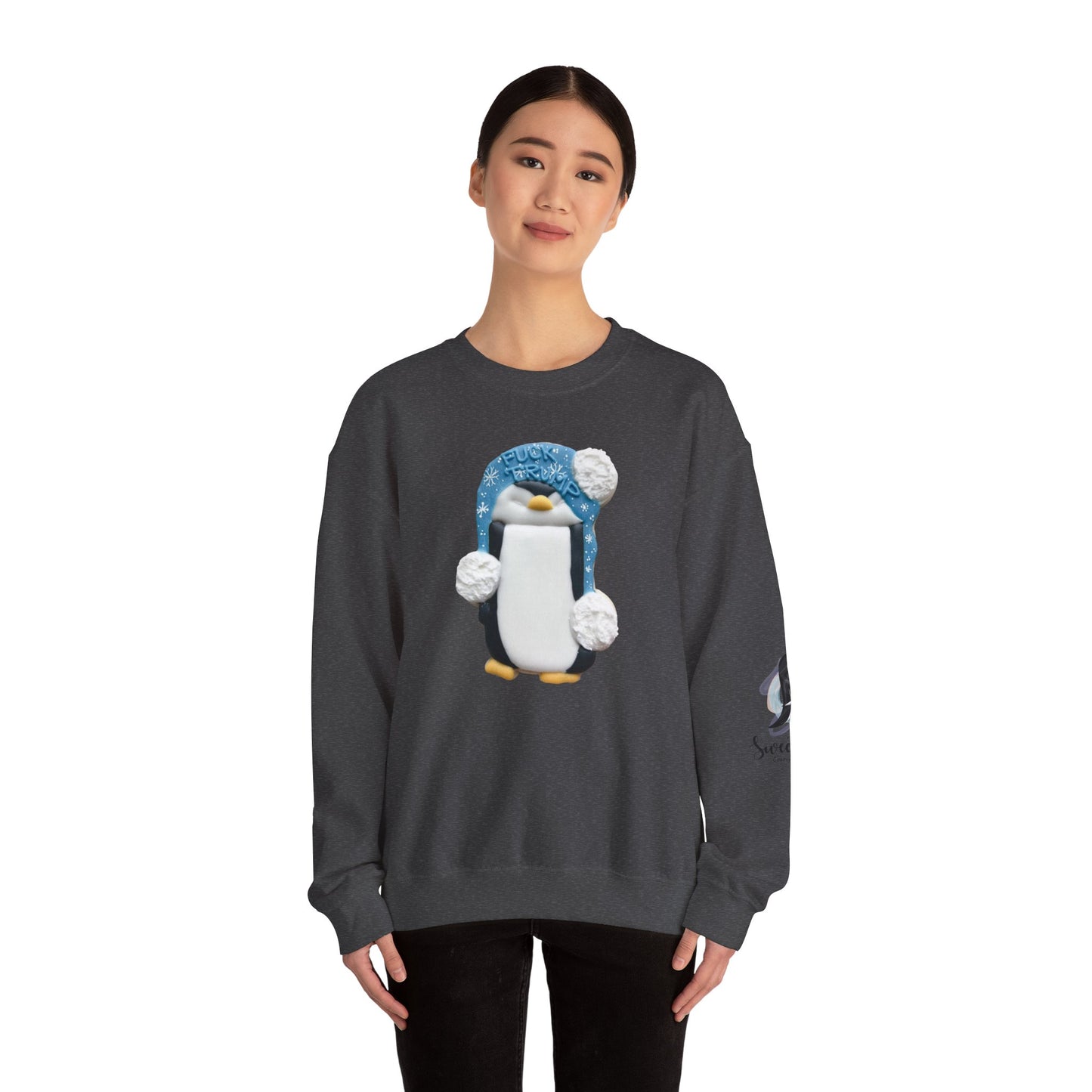 Anti‑Trump Penguin Resistance Sweatshirt — 'Fuck Trump' Political Crewneck