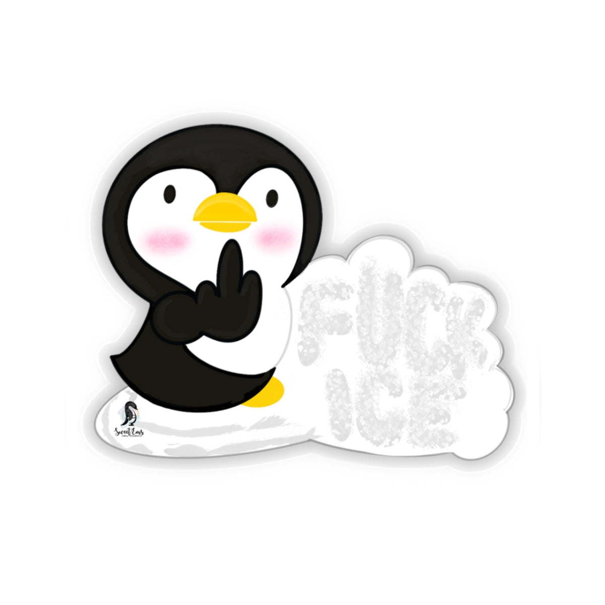 Fuck ICE FDT Illustrated Penguin Sticker