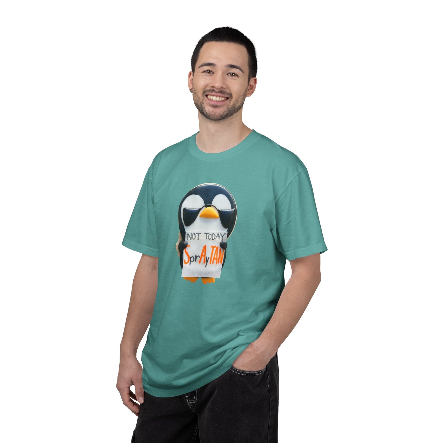 Penguin "Not Today SprAyTAN" T