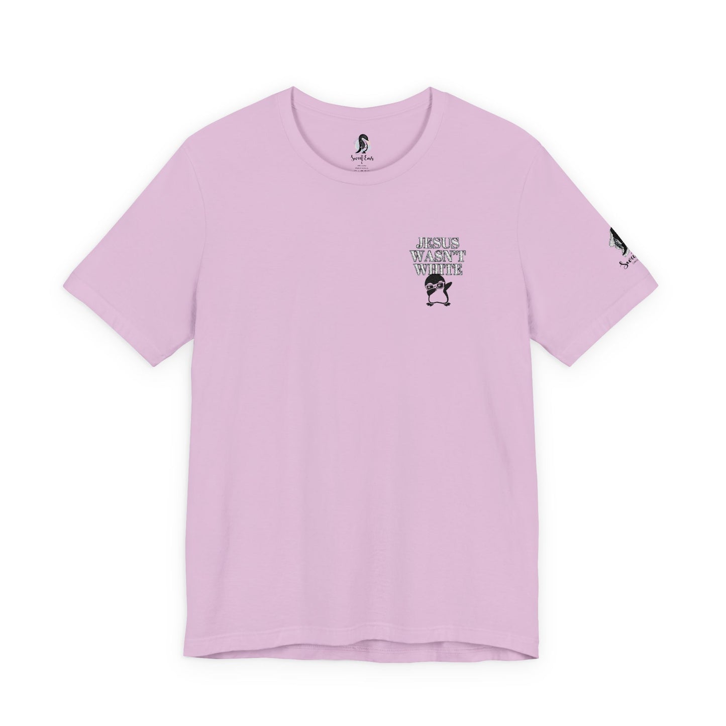 Jesus Wasn’t White — Embroidered Penguin Tee